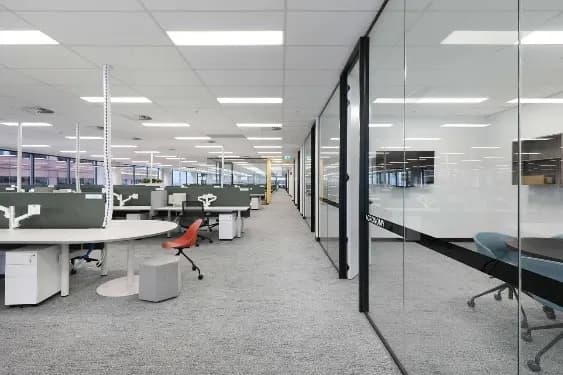 Fitted-out open-plan office
