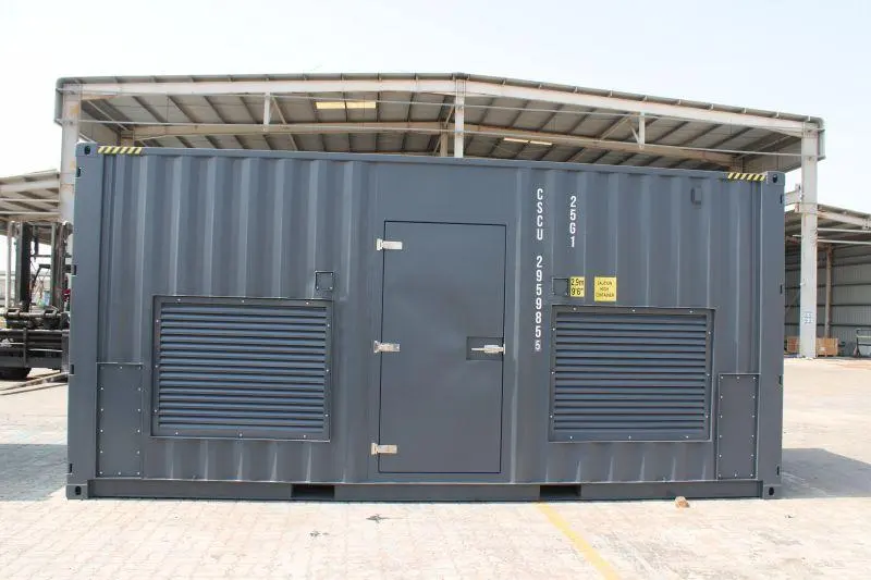 Grey equipment shelter